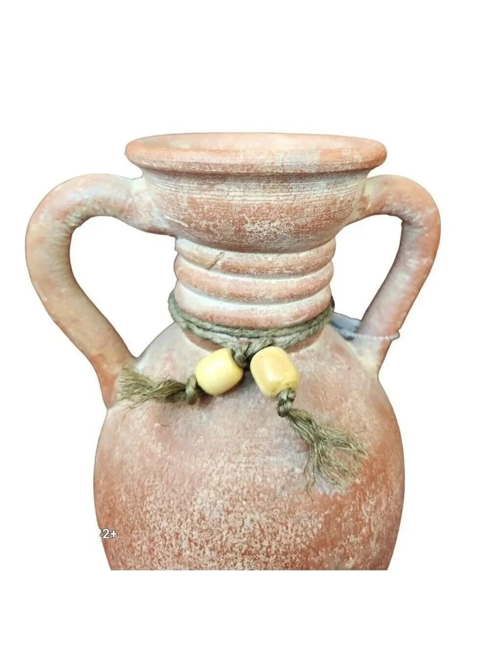 Terracotta colored clay vase. 13.5 inches tall. Southwestern decor or an Italian